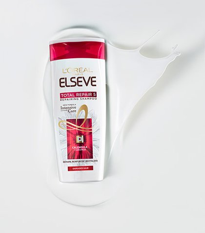 Slika proizvoda i tekstura Elseve Total Repair 5 šampona