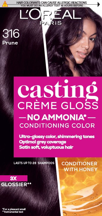 Barva za lase 316 Prune Casting Creme Gloss posnetek pakiranja