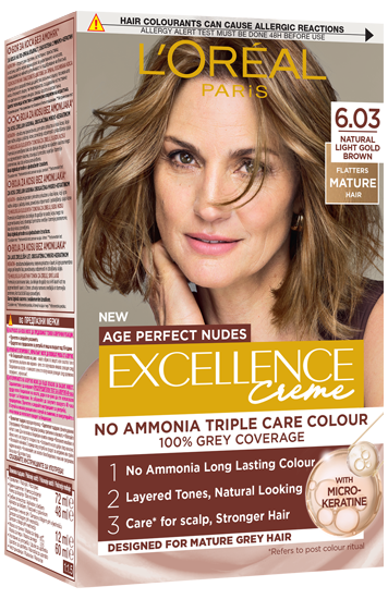 L'Oréal Paris Excellence Age Perfect Nudes 6.03 ASH Brown boja za kosu