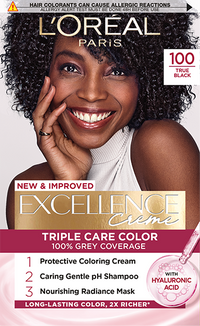 Barva za lase 100 True Black Excellence kreme rjavolasa posnetek pakiranja